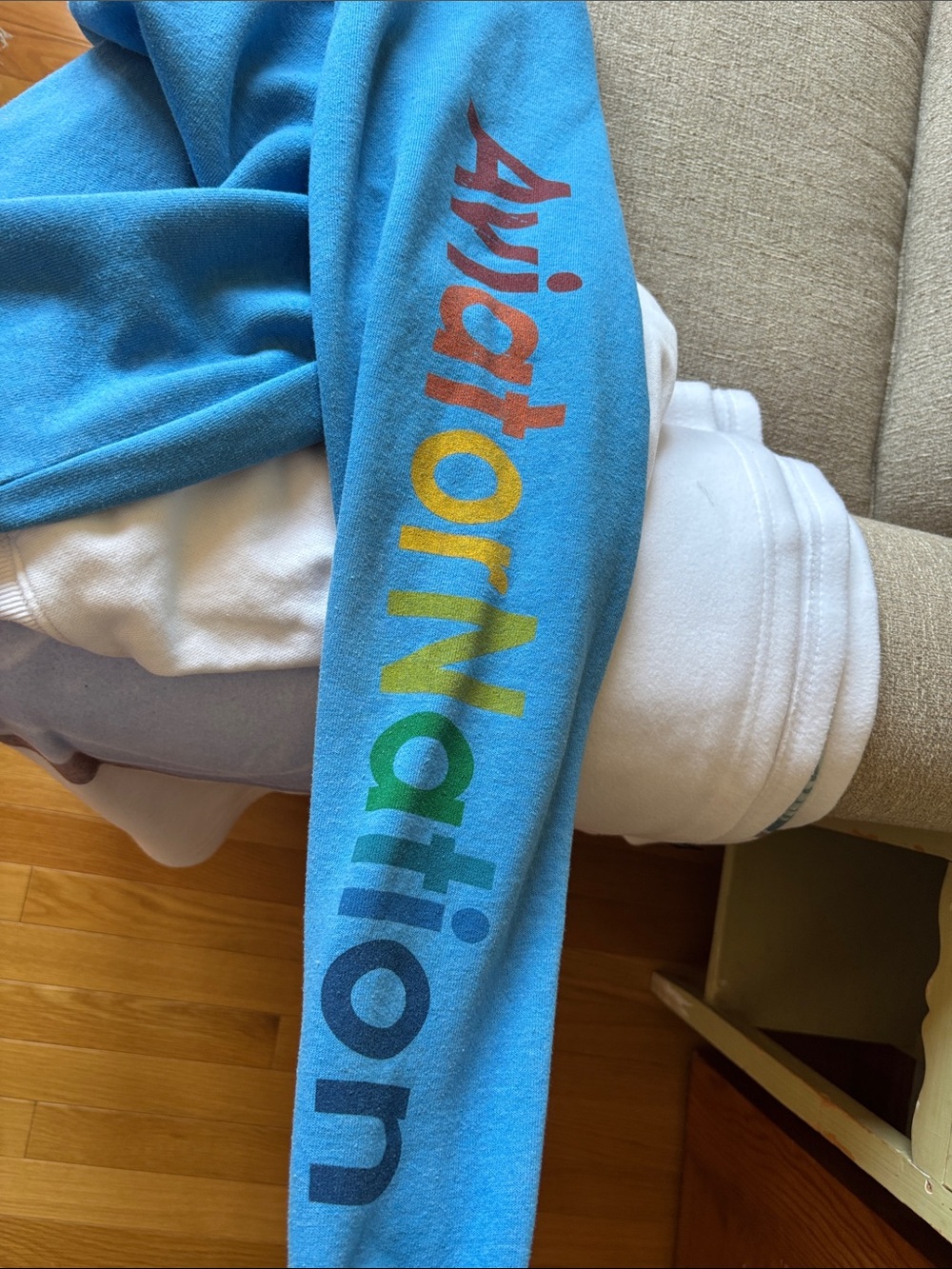 Aviator Nation Blue Aspen Ski Graphic Crewneck Sweatshirt - Picture 4 of 5